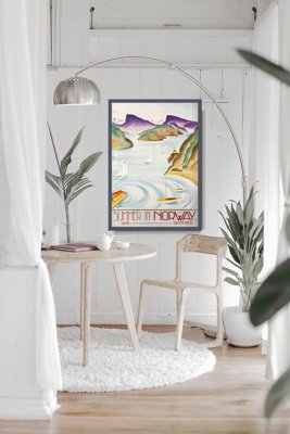 Plakat-Weinlese Norwegen skandinavische Sommerreise