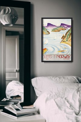 Plakat-Weinlese Norwegen skandinavische Sommerreise