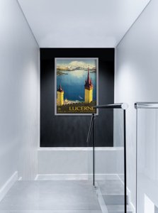 Poster im Retro-Stil Vierwaldstättersee Schweiz