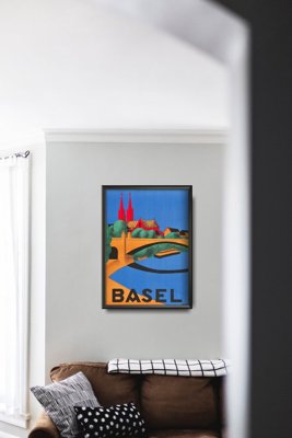 Weinleseplakat für das Wohnzimmer Basel Schweiz