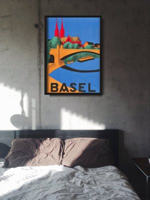Weinleseplakat für das Wohnzimmer Basel Schweiz