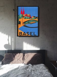 Weinleseplakat für das Wohnzimmer Basel Schweiz