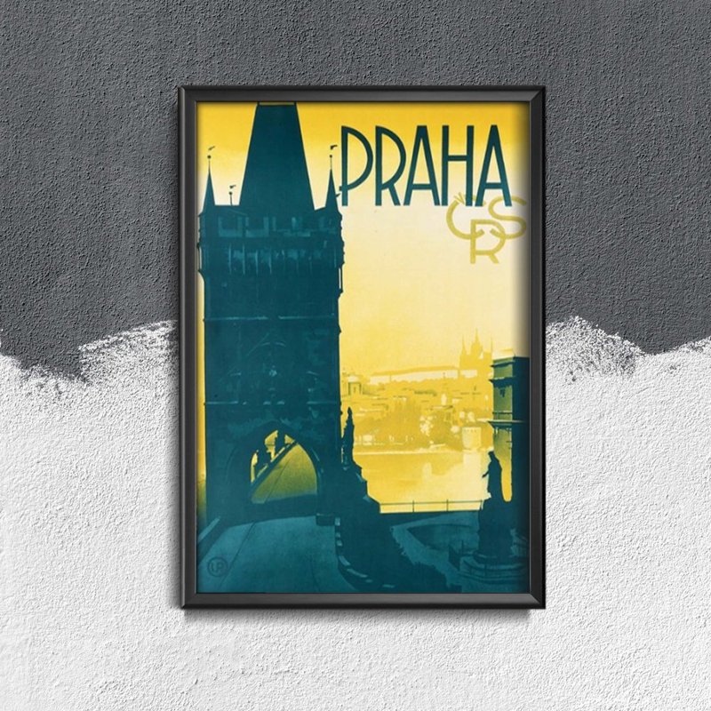 Retro-Poster Prag Tschechische