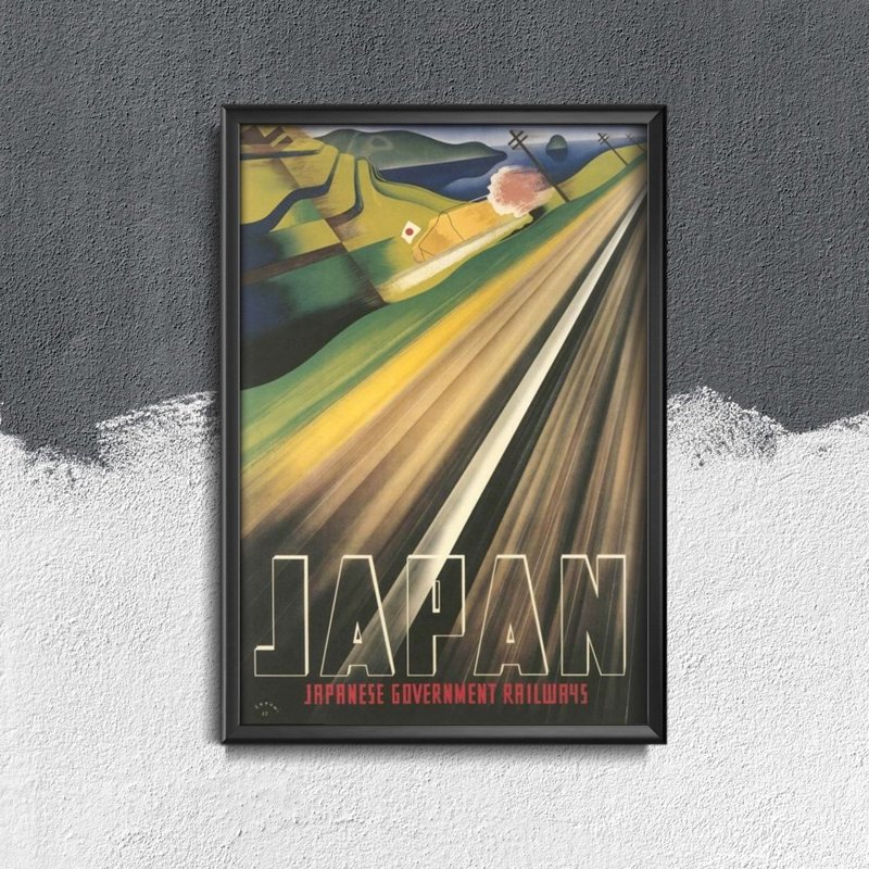 Plakat-Weinlese Japanische Regierungs-Eisenbahn