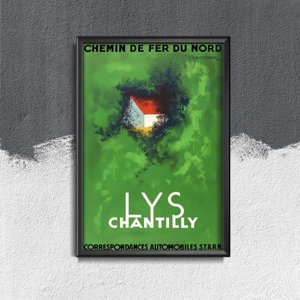 Poster Retro-Wohnzimmer Frankreich Chantilly