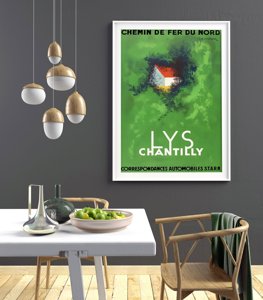 Poster Retro-Wohnzimmer Frankreich Chantilly