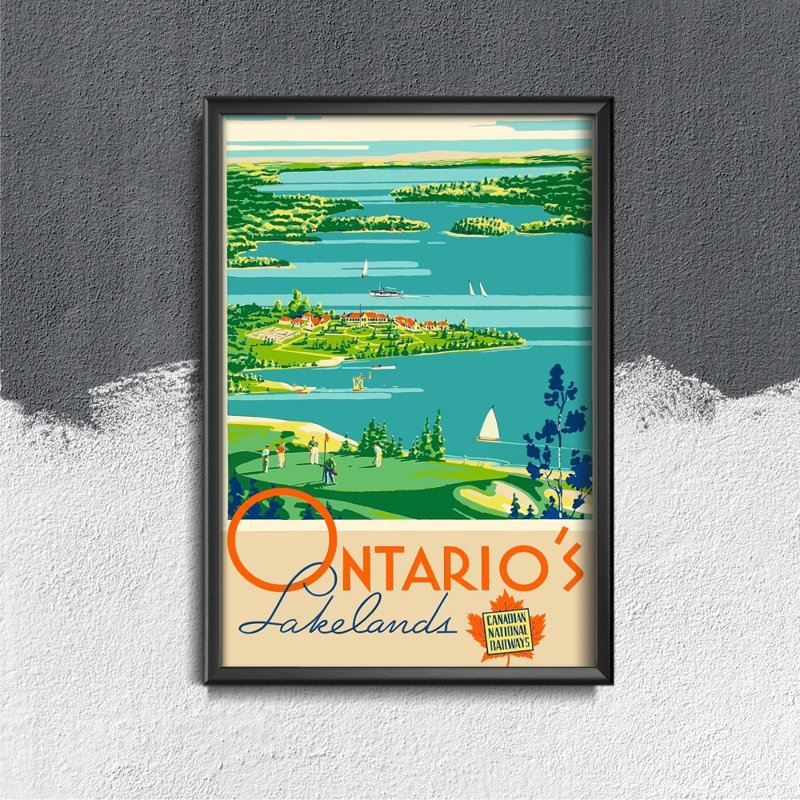 Poster an der Wand Ontario Kanada Ost-Finnland