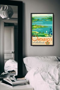 Poster an der Wand Ontario Kanada Ost-Finnland