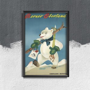 Retro-Poster Schweiz Berner Oberland