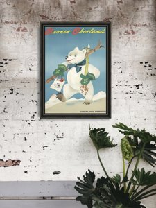 Retro-Poster Schweiz Berner Oberland