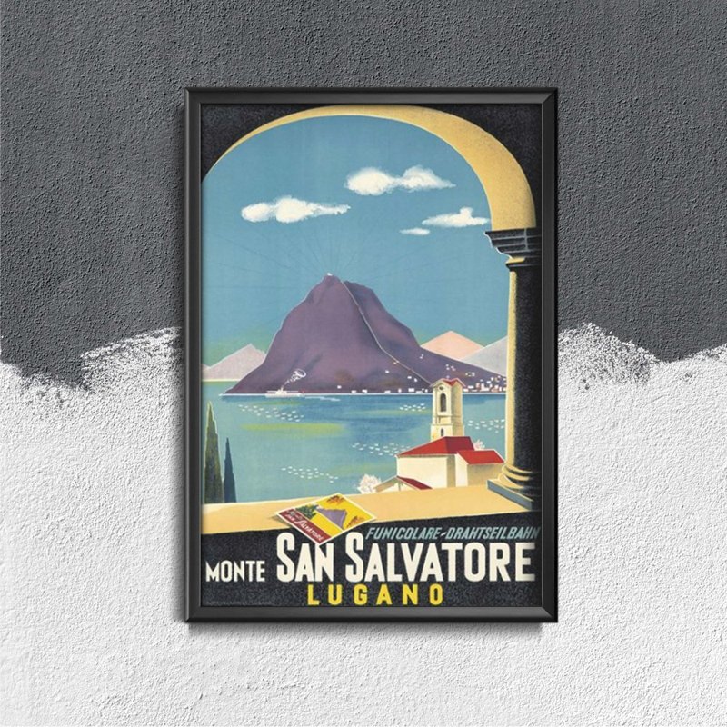 Retro-Poster Schweiz San Salvatore