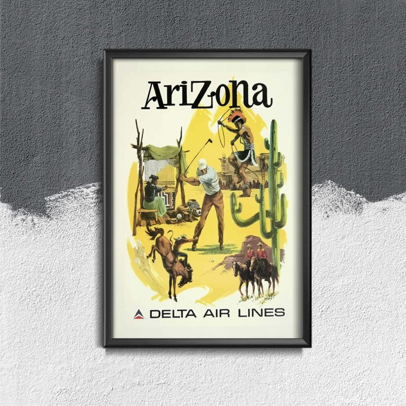 Poster im Retro-Stil Delta Airlines Arizona