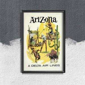 Poster im Retro-Stil Delta Airlines Arizona