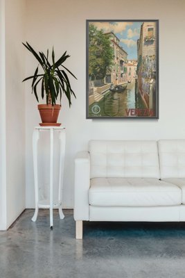 Weinleseplakat für das Wohnzimmer Italiy Venedig