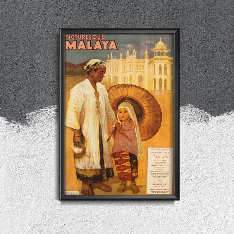 Poster im Retro-Stil malerisch Malaya