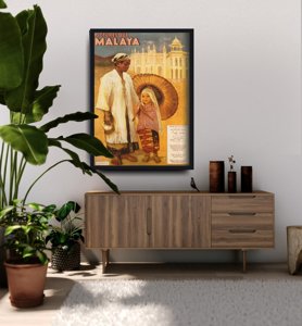 Poster im Retro-Stil malerisch Malaya
