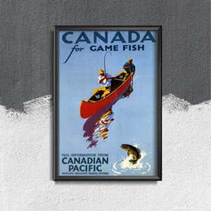 Poster an der Wand Kanada für Spielfische