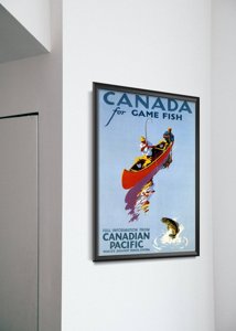 Poster an der Wand Kanada für Spielfische