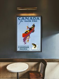 Poster an der Wand Kanada für Spielfische