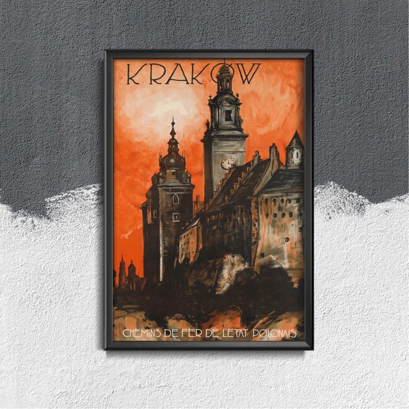 Plakat für den Frieden Krakow Chemins de fer de l'Allemand Zeit