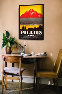Retro-Poster Schweiz Pilatus Luzern