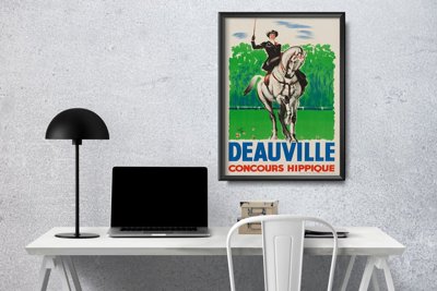 Retro-Poster Deauville, Frankreich Concours Hippique
