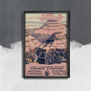 Poster im Retro-Stil Grand Canyon-Nationalpark