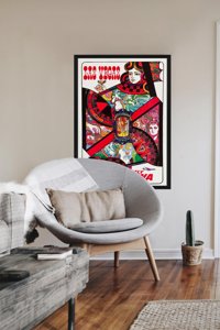 Poster Retro-Wohnzimmer Fly TWA Las Vegas
