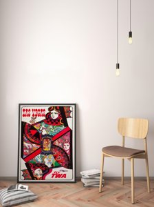 Poster Retro-Wohnzimmer Fly TWA Las Vegas