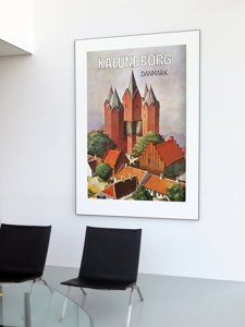 Poster im Retro-Stil Dänemark Kalundborg