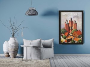 Poster im Retro-Stil Dänemark Kalundborg