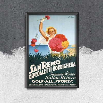 Plakat für den Frieden Italien San Remo Riviera