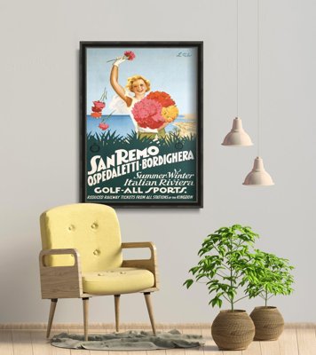 Plakat für den Frieden Italien San Remo Riviera