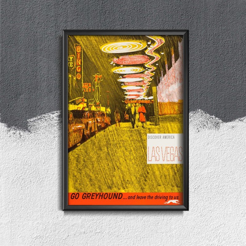 Weinleseplakat Discover America Las Vegas