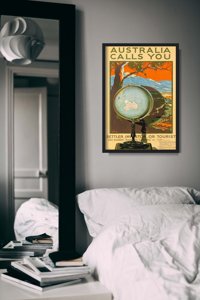 Plakat-Weinlese Australien ruft Sie