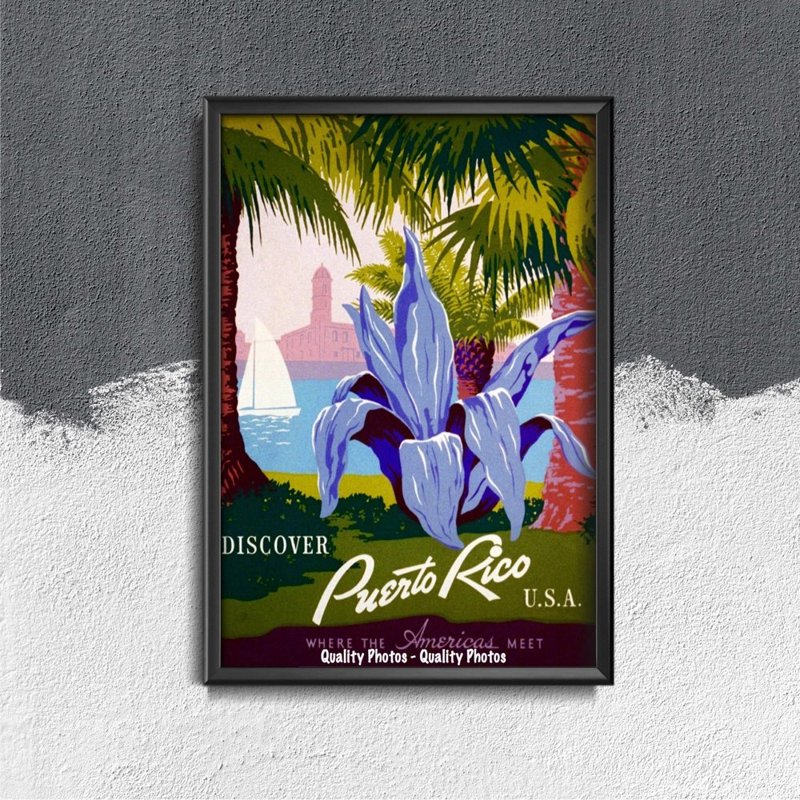 Poster im Retro-Stil Puerto Rico USA