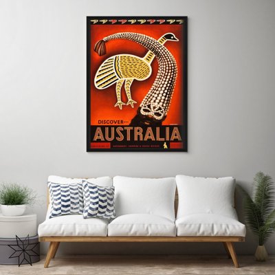 Poster Retro-Wohnzimmer discover Australien