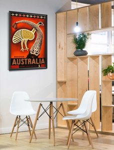 Poster Retro-Wohnzimmer discover Australien