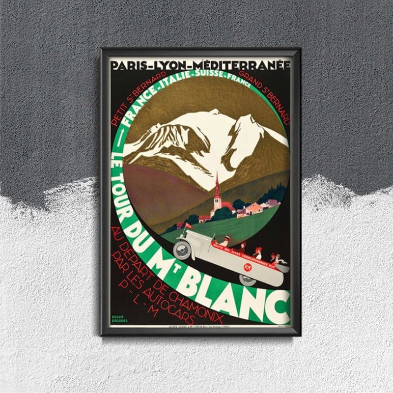 Weinleseplakat für das Wohnzimmer Mont Blanc