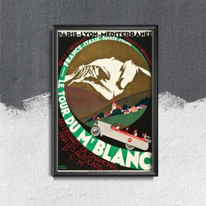 Weinleseplakat für das Wohnzimmer Mont Blanc