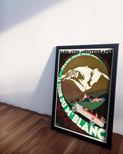 Weinleseplakat für das Wohnzimmer Mont Blanc
