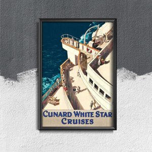 Poster im Retro-Stil Cunard White Star Cruises