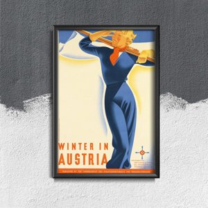 Retro-Poster Winter in Österreich