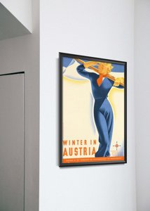 Retro-Poster Winter in Österreich