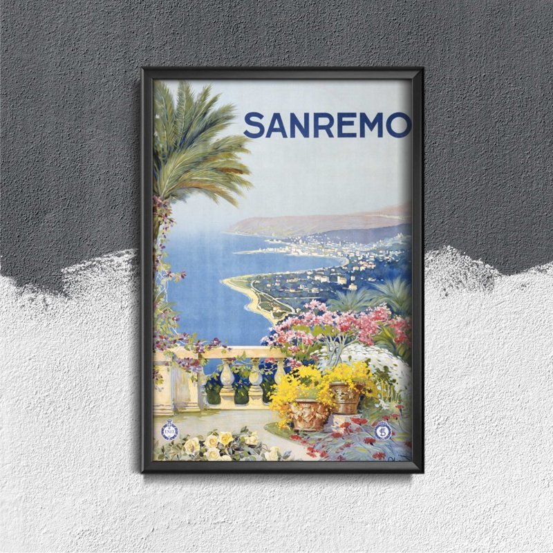 Retro-Poster Sanremo Italien