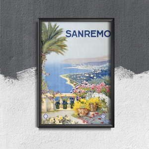 Retro-Poster Sanremo Italien