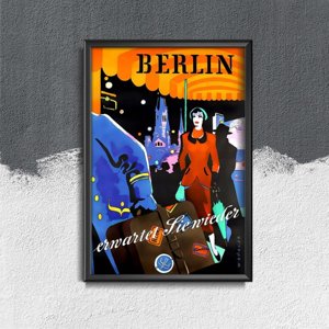 Poster im Retro-Stil Berlin