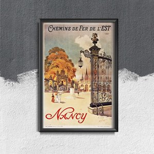 Poster im Retro-Stil Nancy Frankreich
