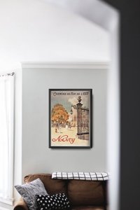 Poster im Retro-Stil Nancy Frankreich