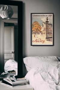 Poster im Retro-Stil Nancy Frankreich